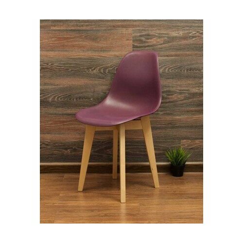 Стул Сашш натур /фиолетовый