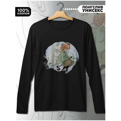 фото Лонгслив hypnotica, размер l, черный