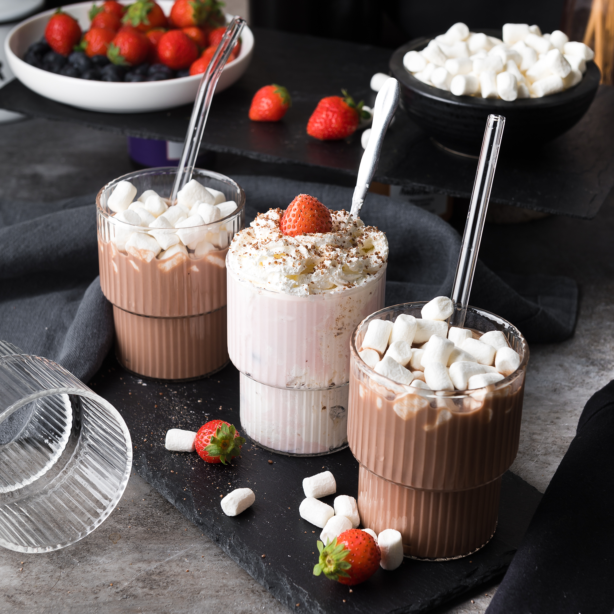 фото Набор стеклянных граненых стаканов для кофе и чая, 250 мл