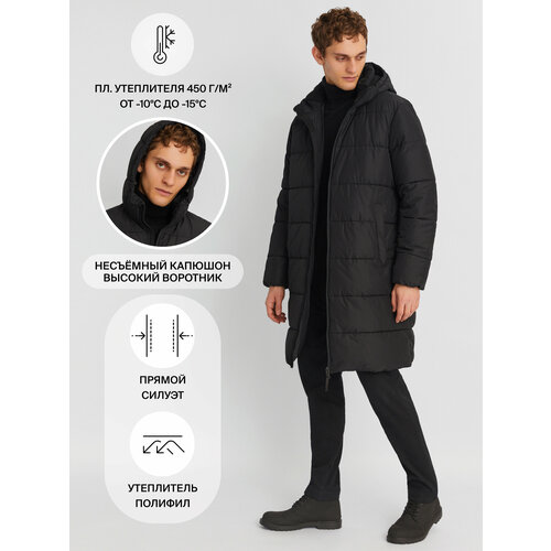 фото Куртка zolla, размер xxl, черный