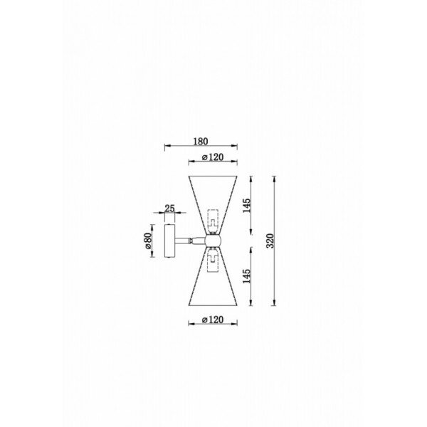 Бра MAYTONI Vesper MOD108WL-02GB, E14, 80 Вт, кол-во ламп: 2 шт., черный Hoff - фото №11
