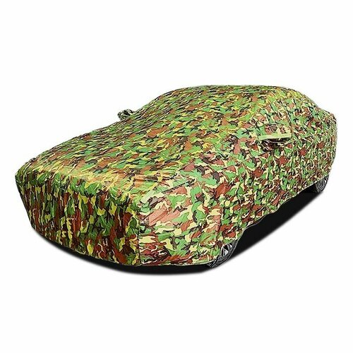 Тент автомобильный водонепроницаемый полиэстер камуфляж хаки размер M 4520₽