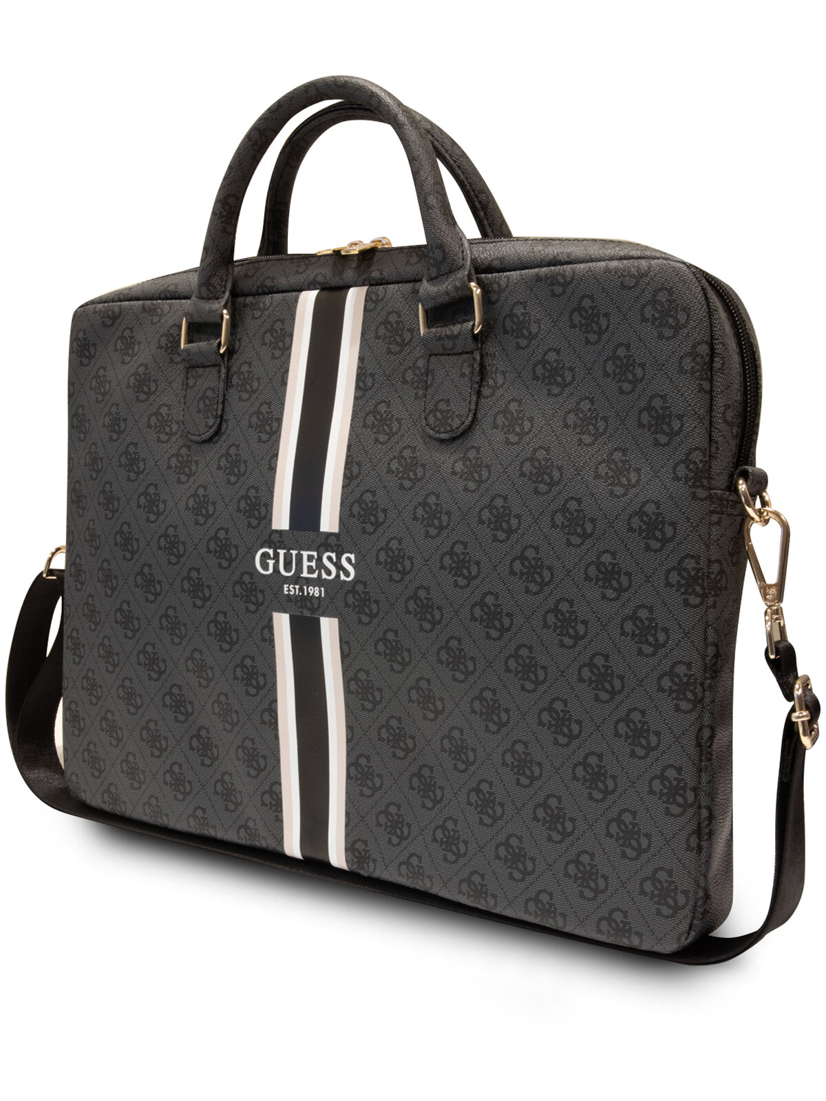 Сумка Guess 4G Stripes Bag для ноутбуков 15-16 дюймов, черная