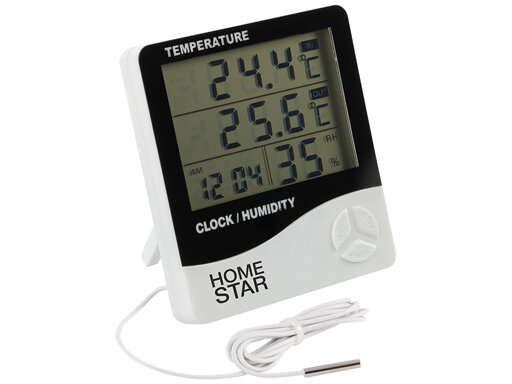 Термометр-гигрометр цифровой HOMESTAR HS-0109 с выносным датчиком