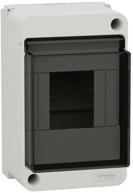 Бокс навесной ОП City9 Box XS 1 ряд 4 модуля с прозр. дверцей SE EZ9EAB104