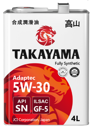 Масло моторное TAKAYAMA Adaptec SAE 5W30 GF-5 API SN 4л. металл