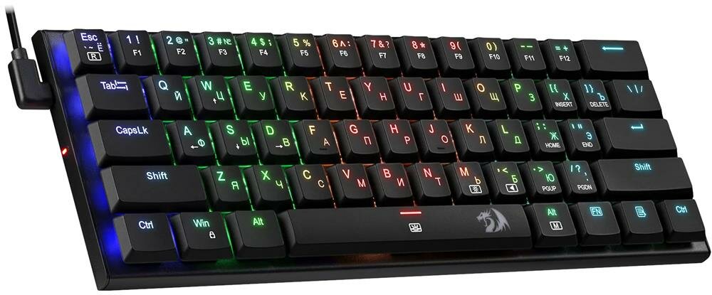 Механическая клавиатура для компьютера игровая Redragon Anivia RGB (60%)