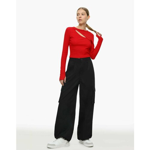 фото Брюки джоггеры gloria jeans, размер m/164 (44-46), черный