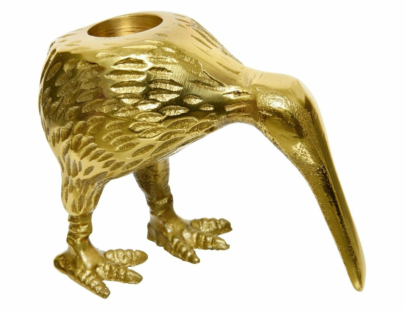 Подсвечник золотой киви, металл, 9 см, Kaemingk 380621