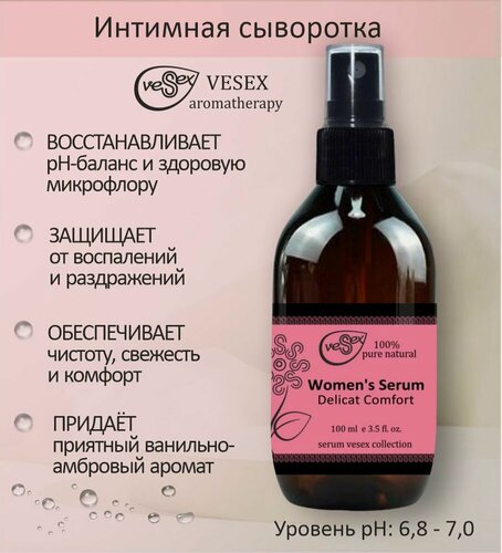 Изображение товара VESEX Интимная сыворотка-тоник для деликатного ухода / Delicate Comfort 100 мл.