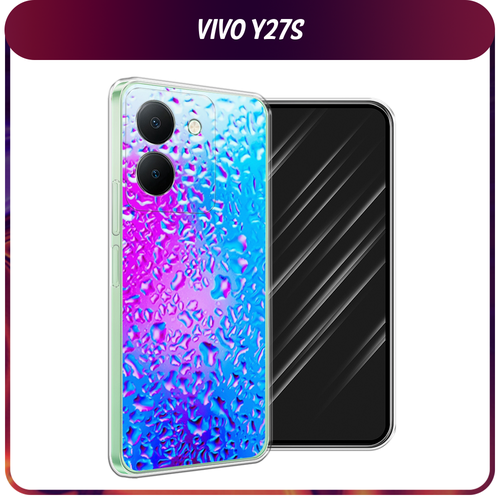 Силиконовый чехол на Vivo Y27S / Виво Y27S Капли на стекле дизайнерский силиконовый чехол для виво у27с vivo y27s сердце