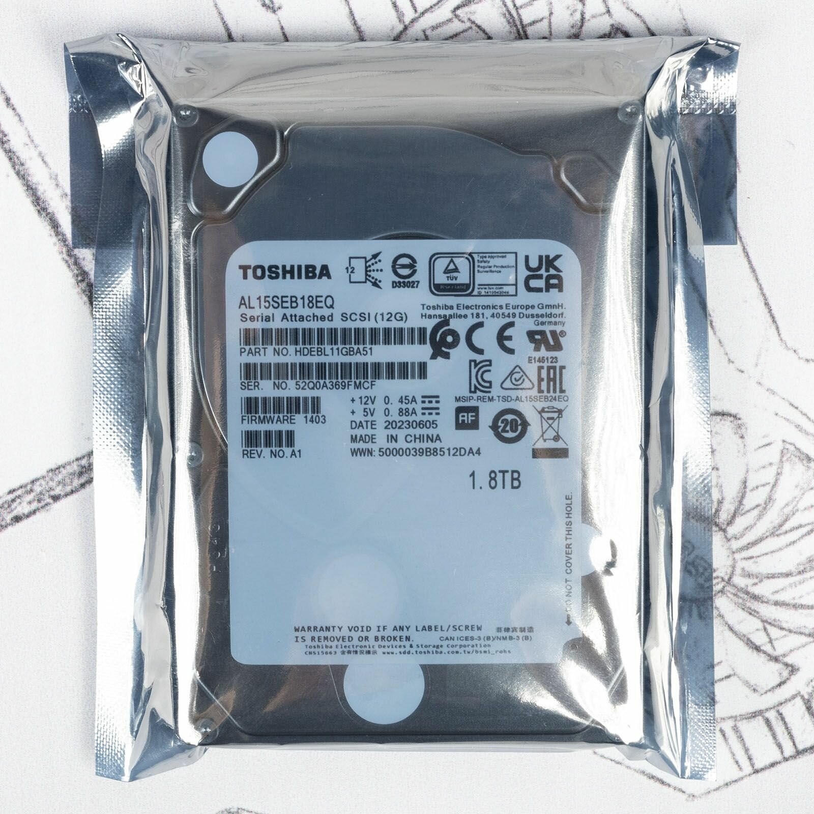 Жесткий диск Toshiba SAS 3.0 1800Gb (10500rpm) 128Mb 2.5" - фото №19