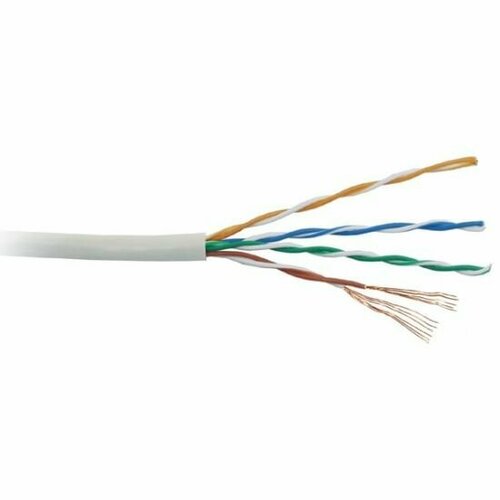 Кабель Lanmaster информационный кат.5е U/UTP не экранированный 4X2X24AWG LSZH внутренний 305м зеленый кабель lanmaster lan 5esftp lszh wh кат 5е s ftp оплётка индивидуальный экран пар 4x2x24awg lszh внутренний 305м белый