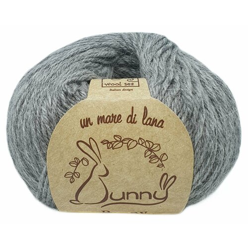 Пряжа Bunny Wool Sea (412), 50г, 200м, 20% пух кролика, 5% меринос, 30% натуральная вискоза, 45% нейлон (2 шт.)
