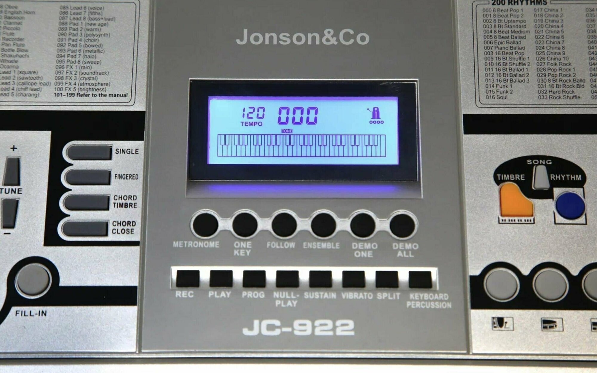 Синтезатор Jonson&Co JC-922 61 клавиша — фото 8