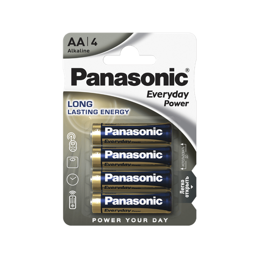 Батарейки Panasonic Everyday Power AA щелочные 4 шт щелочные батарейки panasonic everyday power 9v 6lr61ree 1br 6lr61ree 1br