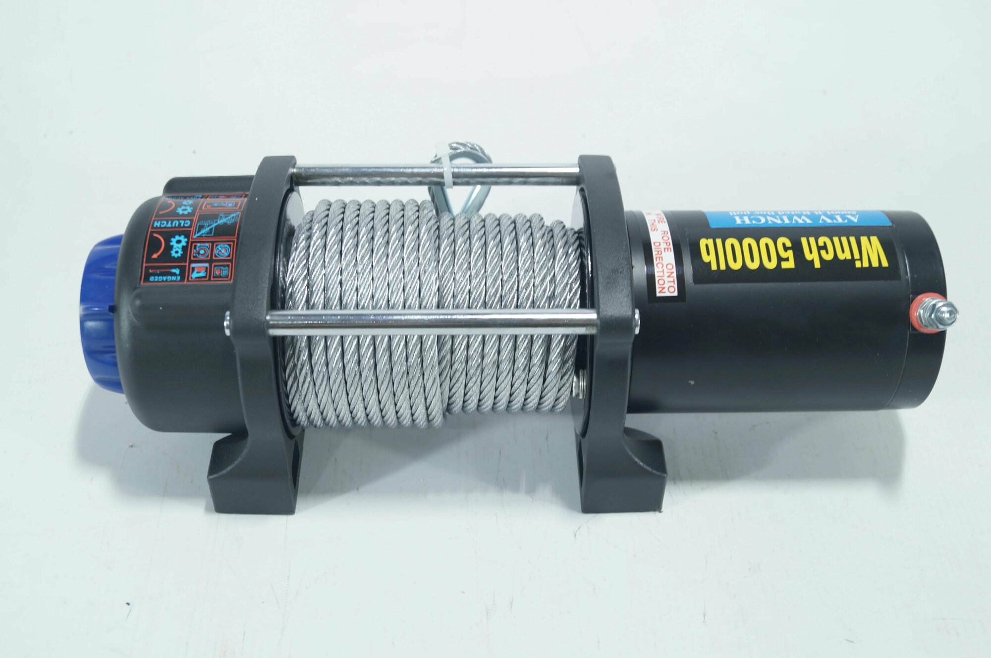 Электрическая лебедка Electric Winch 5000LBS, стальной трос — фото 2
