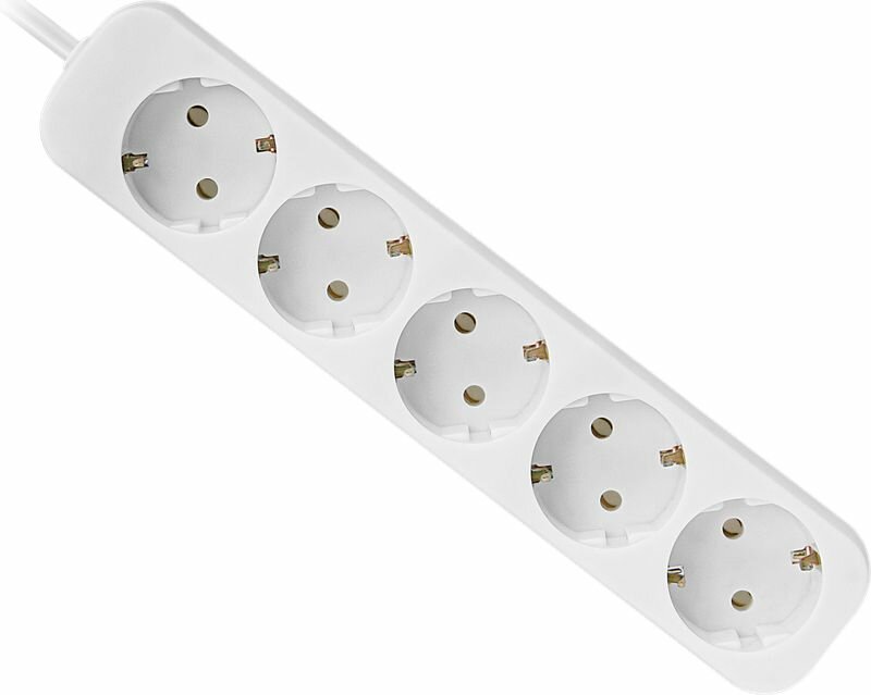 Удлинитель с заземлением DEFENDER E550 5м White (99231), официальная гарантия