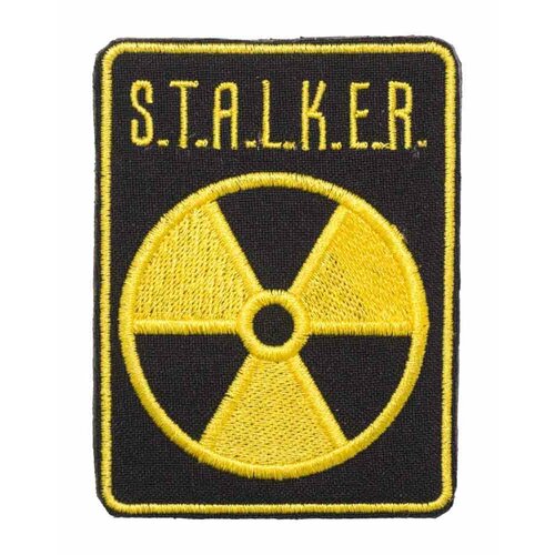 Шеврон / нашивка (патч на липучке) Strike Сталкер Радиация 80x60 мм, черно-желтый нашивка сталкер зона отчуждения с липуном