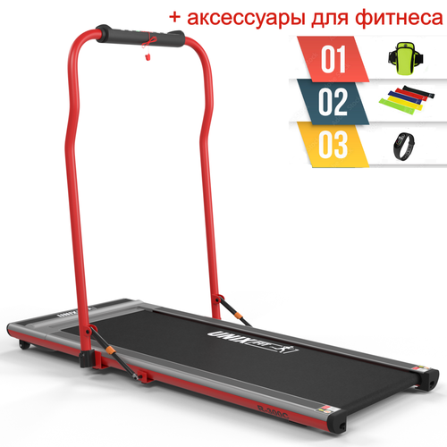 фото Беговая дорожка unix fit r-300c red + аксессуары для фитнеса