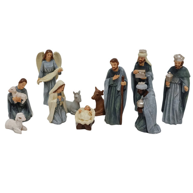 фото Due Esse Christmas Рождественский вертеп Библейское Сказание 8 см, 11 фигурок XNA23016441