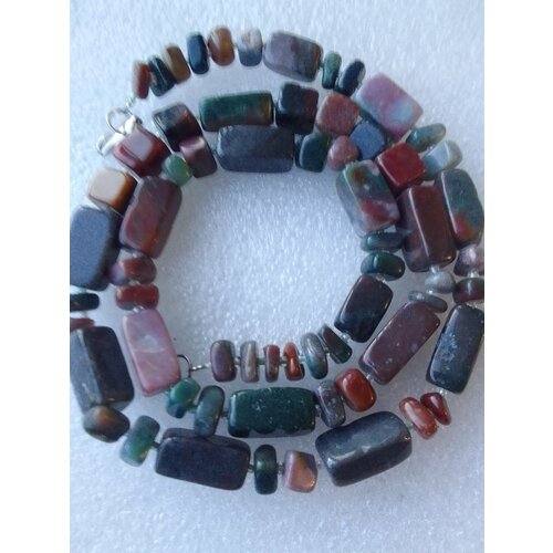 Бусы, яшма, длина 65 см, зеленый