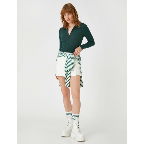 фото Лонгслив koton, размер xs, зеленый