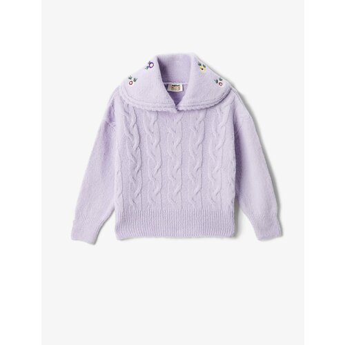 Свитер KOTON, размер 6-7 лет, лиловый свитер koton размер 6 7 лет лиловый