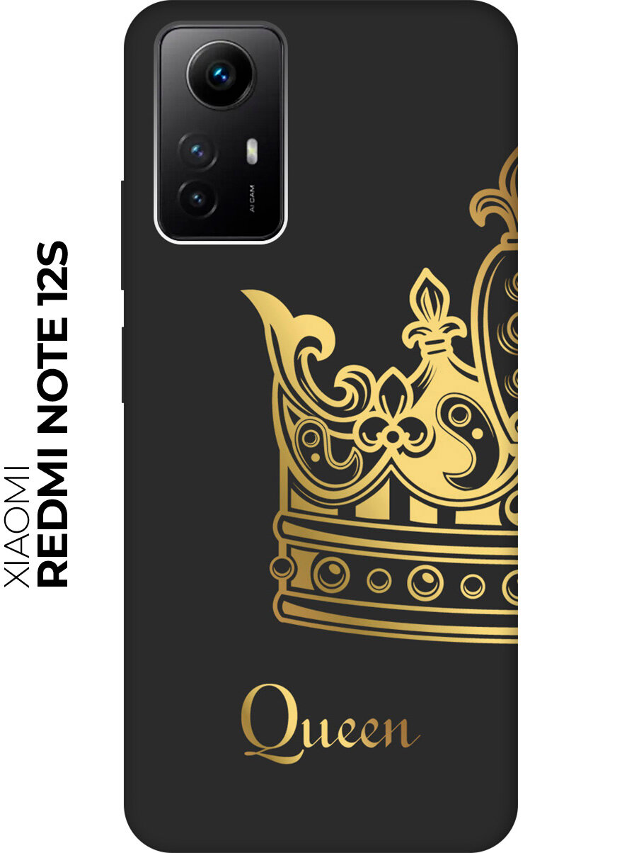 Силиконовый чехол на Xiaomi Redmi Note 12s / Сяоми Редми Ноут 12с с рисунком "True Queen" Soft Touch черный
