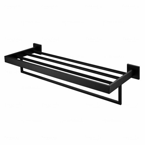 Полка для полотенец в ванную комнату Feramolli BL111, черный матовый