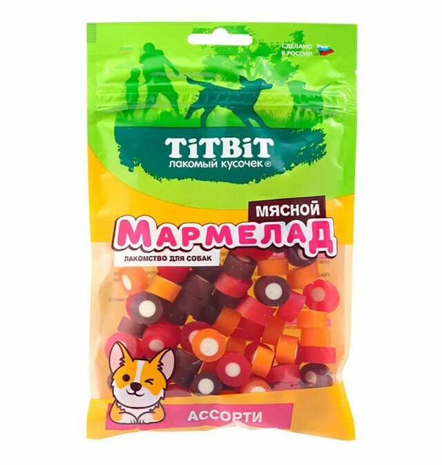 Titbit Лакомство для собак Мармелад мясной, 120 г, 6 уп