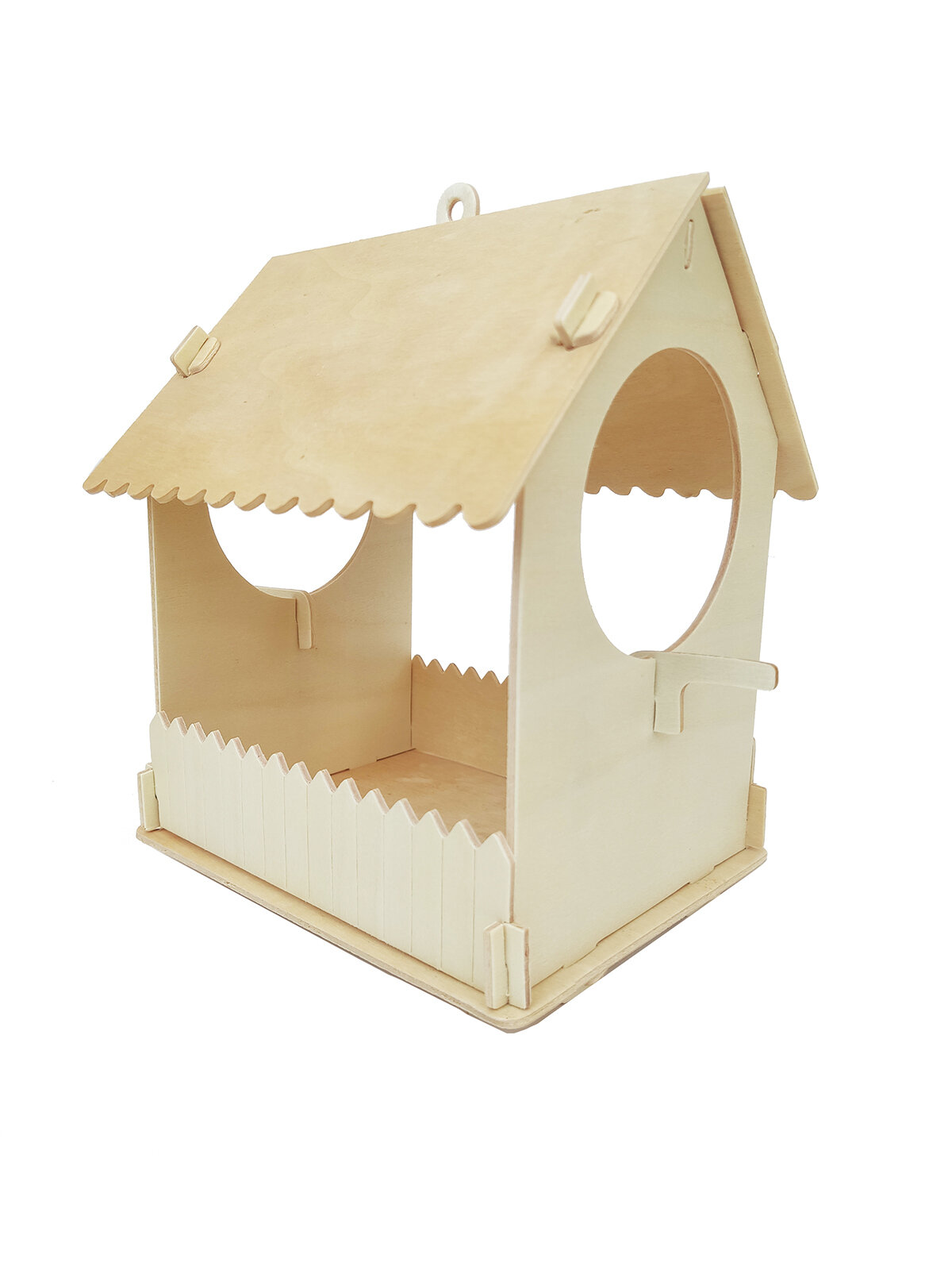 Сборная деревянная модель Wooden Toys Кормушка для птиц - фото №3