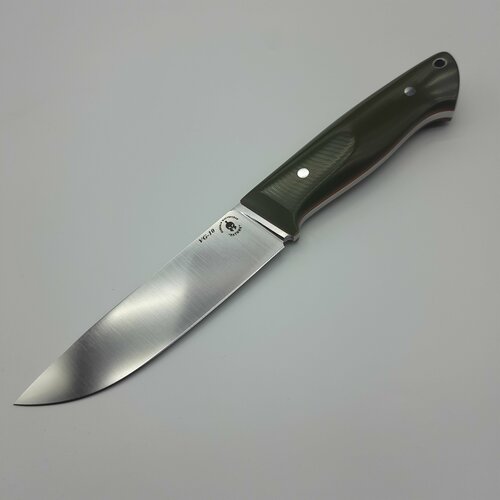 Нож туристический охотничий цельнометаллический, сталь VG-10, накладки G-10, с чехлом