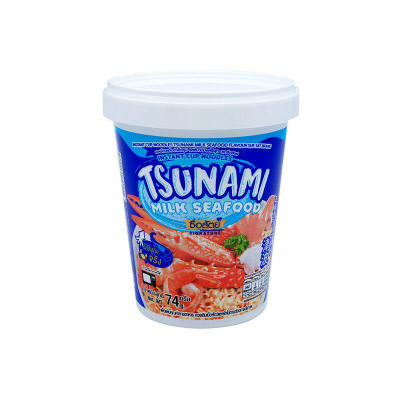 Tsunami Лапша быстрого приготовления Со вкусом морепродуктов в сливочном соусе, 74 гр