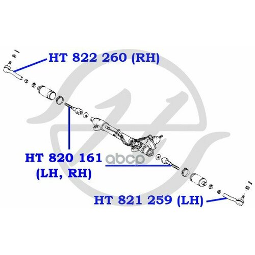 Наконечник Рулевой Тяги Левый Lc 100 Lx470 Hanse арт HT821259 3610₽