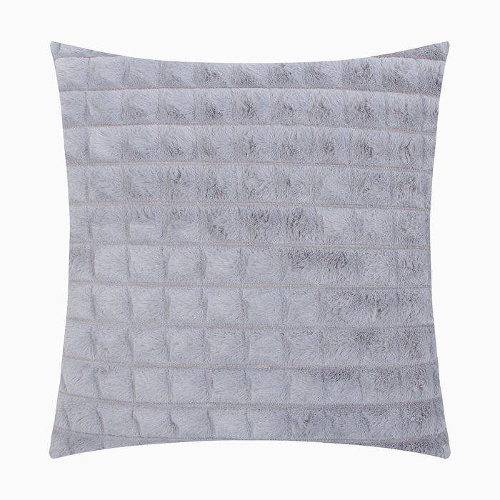 Чехол на подушку Этель цв. серый 43х43 см  велсофт 100% полиэстер