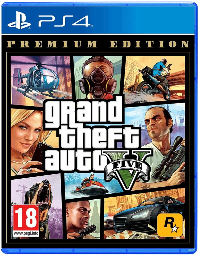 Игра GTA V: Grand Theft Auto V Premium Edition (Русская версия) для PlayStation 4