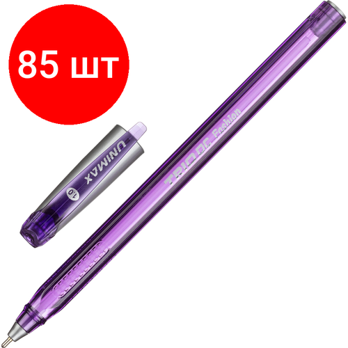 Комплект 85 штук, Ручка шариковая неавтомат. Unomax/Unimax TrioDC Fashion, масл,1мм фиол