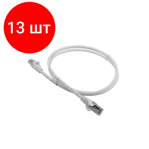 Комплект 13 штук, Патч-корд ExeGate FTP-RJ45-RJ45-C5e-CU-0.5M-GY, cat.5e, 0.5м комплект 9 штук патч корд exegate ftp rj45 rj45 c5e cu 0 5m gy cat 5e 0 5м