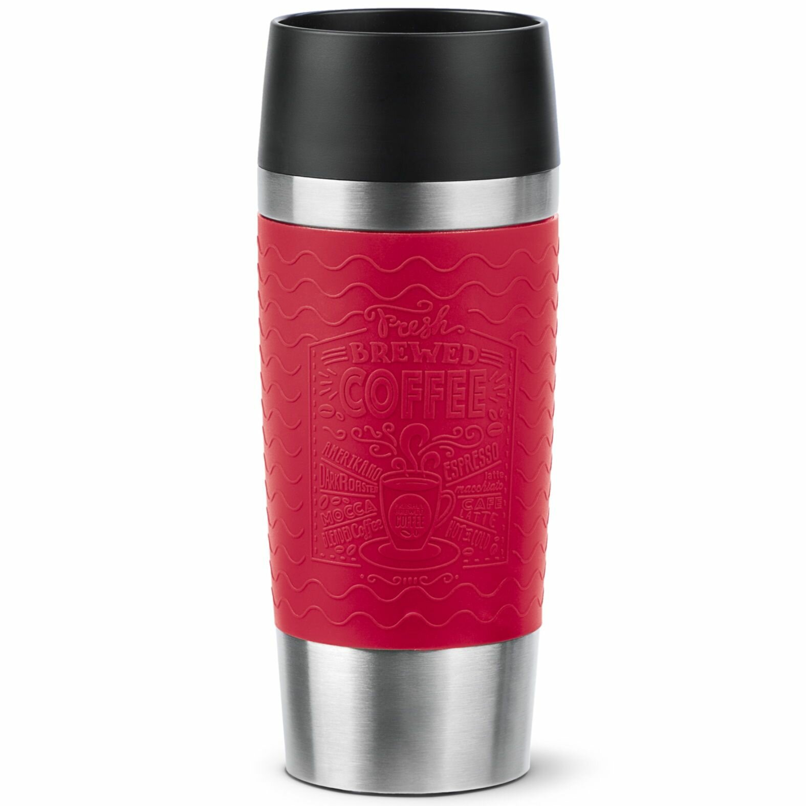 фото Термокружка Tefal Essential N2021710, объем 0,36 л, красный, с крышкой Quick Press и мягким силиконовым манжетом