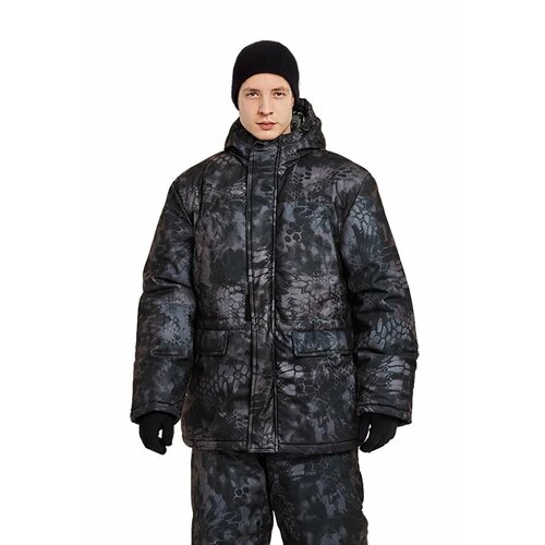 фото Костюм зимний "скандин" куртка/полукомб. цвет: кмф черный питон, ткань: алова, 52-54, 170-176 ursus