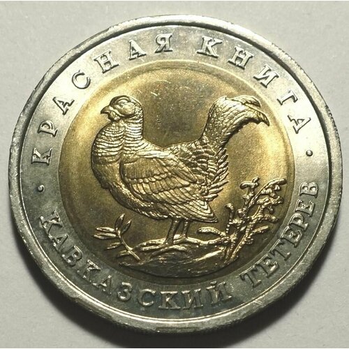 Монета 50 рублей 1993 Кавказский Тетерев UNC