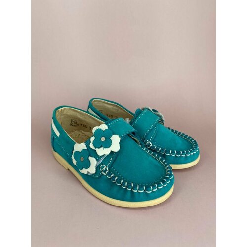 фото Мокасины берегиня, размер 15,5, бирюзовый