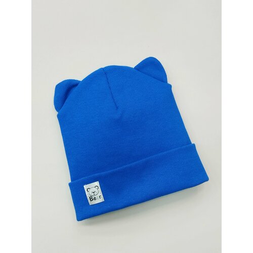 фото Шапка бини мой ангелок, размер 48-50, синий
