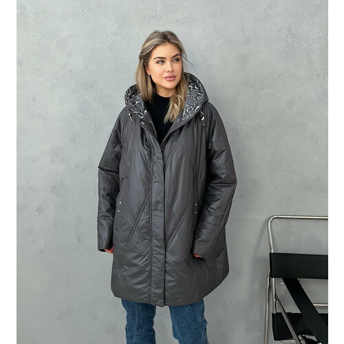 фото Куртка , размер 64(64-66), серый нет бренда