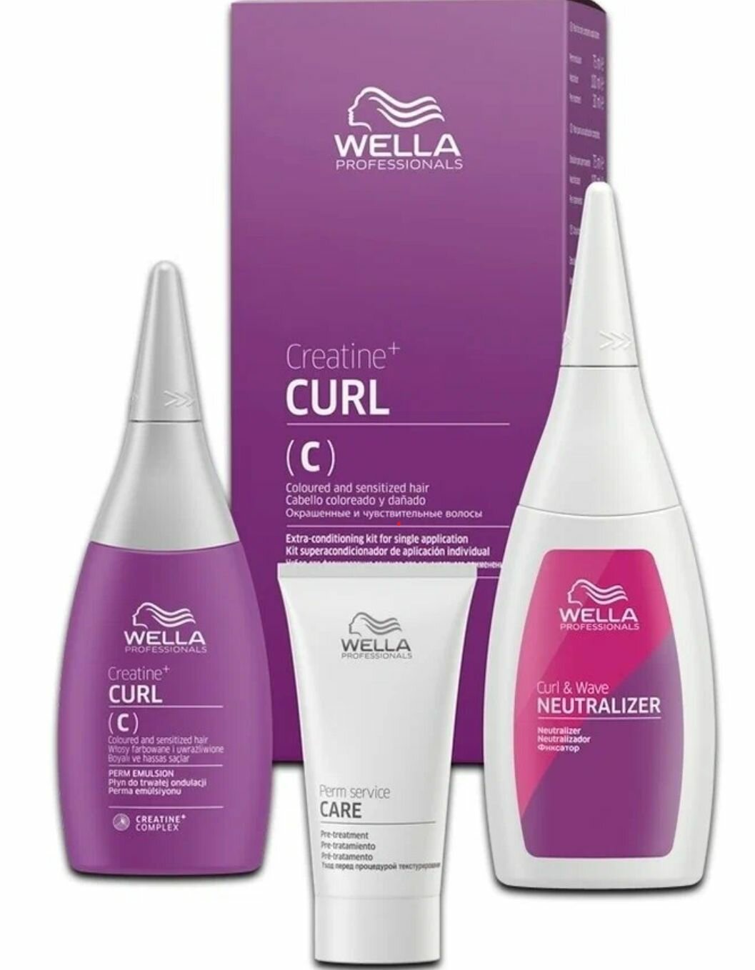 Wella Curl it Extra Conditioning (C) - Набор для создания локонов с интенсивной формулой для окрашенных и чувствительных волос 30/75/100мл