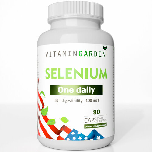 Селен 100мкг витамины для иммунитета, красоты и репродуктивной системы, антиоксидант, комплекс витамин для женщин и мужчины, бад Selenium, 90 капсул