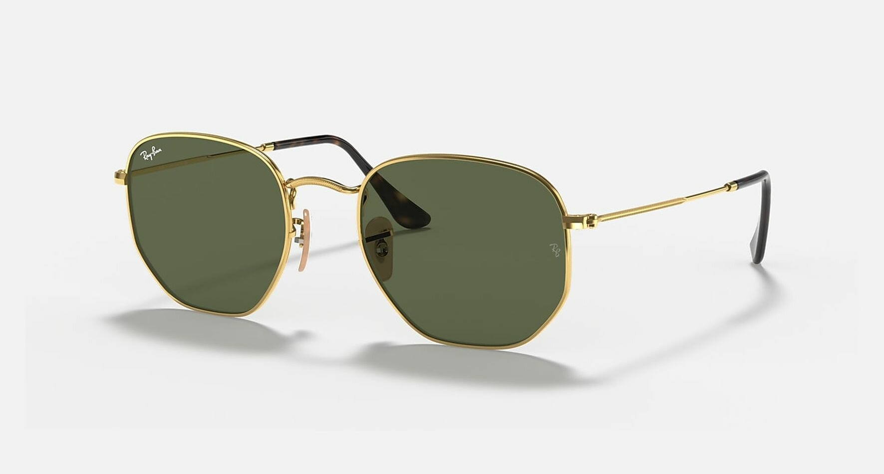 фото Солнцезащитные очки унисекс, нестандартные RAY-BAN с чехлом, линзы зеленые RB3548N-001/54-21