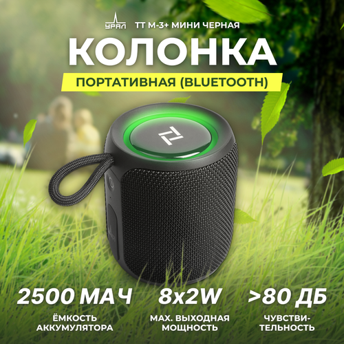 Портативная акустика URAL TT M-3+ мини FM/USB/BT (черная)