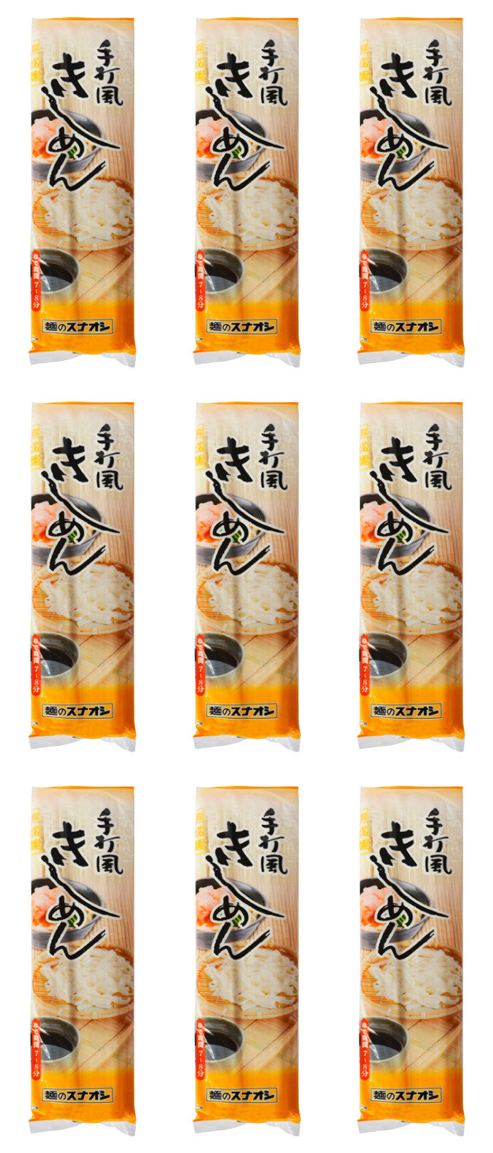 Sunaoshi Лапша пшеничная толстая Кисимен, 200 г, 9 уп